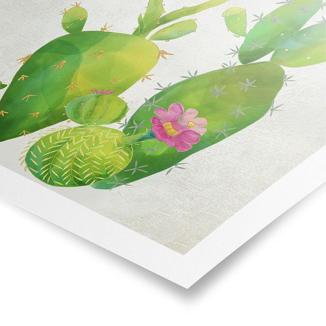 Poster - Cactus Family In Pink And Yellow