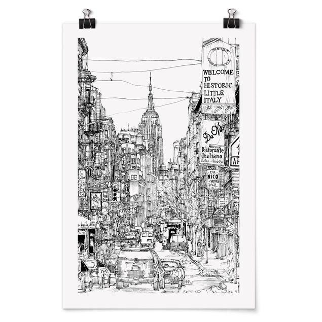 Poster architecture & skyline - City Study - Little Italy