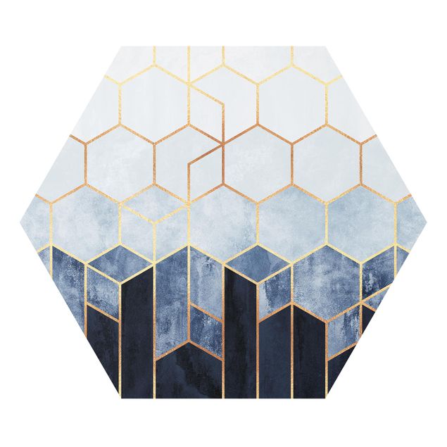 Forex hexagon - Golden Hexagons Blue White