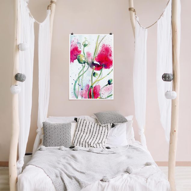 Poster flowers - Painted Poppies