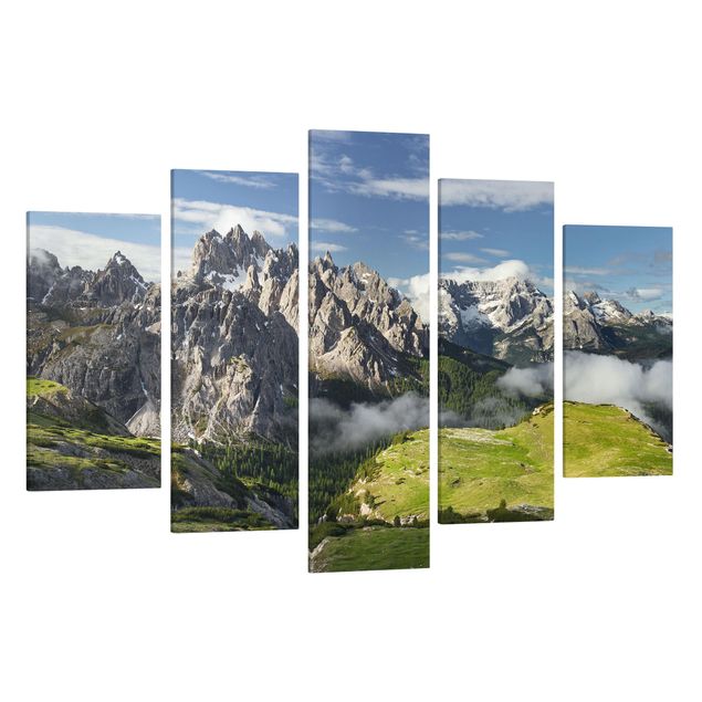 Print on canvas 5 parts - Italian Alps