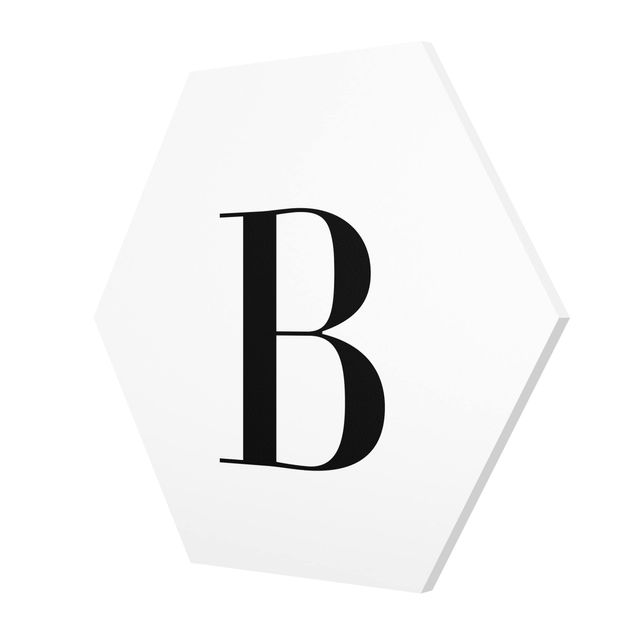 Forex hexagon - Letter Serif White B
