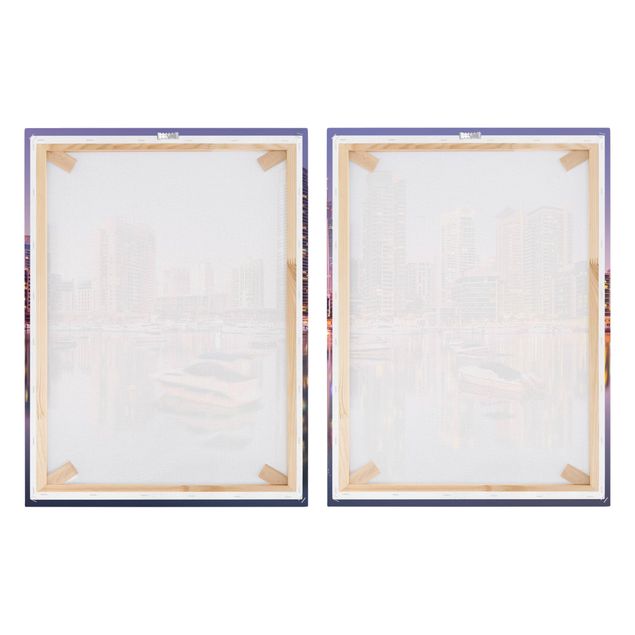 Print on canvas 2 parts - Dubai Skyline And Marina