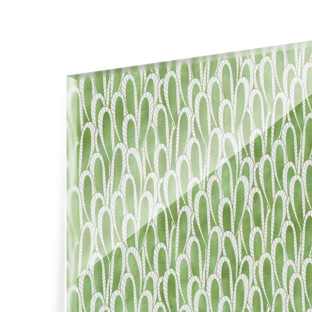 Splashback - Natural Pattern Succulents In Green - Landscape format 2:1
