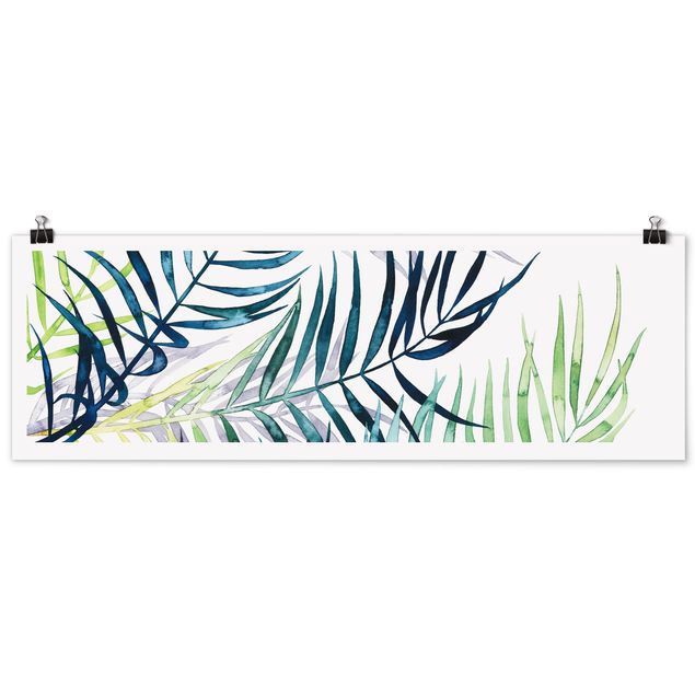 Panoramic poster flowers - Exotic Foliage - Palme