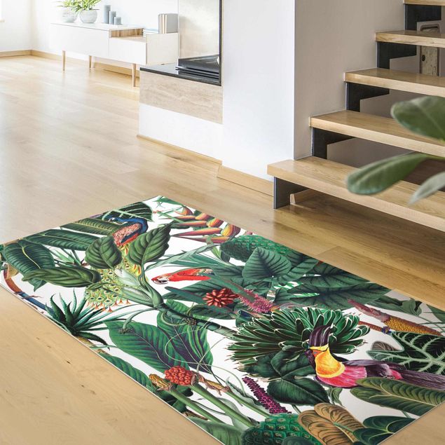 outdoor mat Colourful Tropical Rainforest Pattern