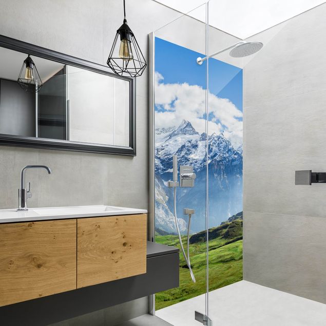 Shower wall cladding - Swiss Alpine Panorama