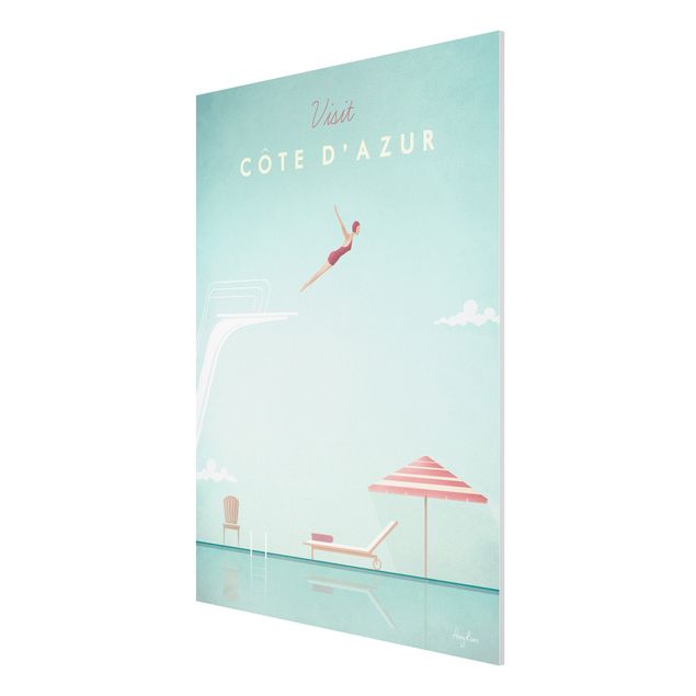 Print on forex - Travel Poster - Côte D'Azur