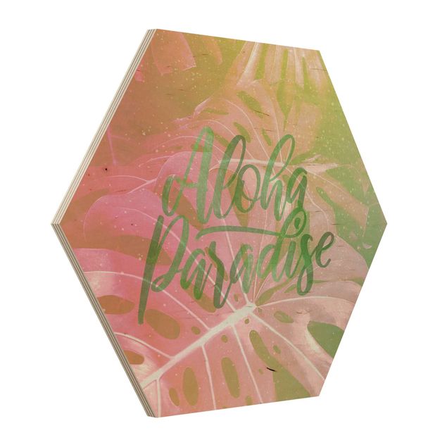 Wooden hexagon - Rainbow - Aloha Paradise