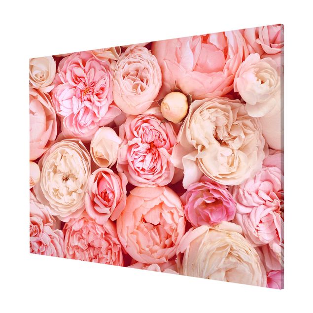 Magnetic memo board - Roses Rosé Coral Shabby
