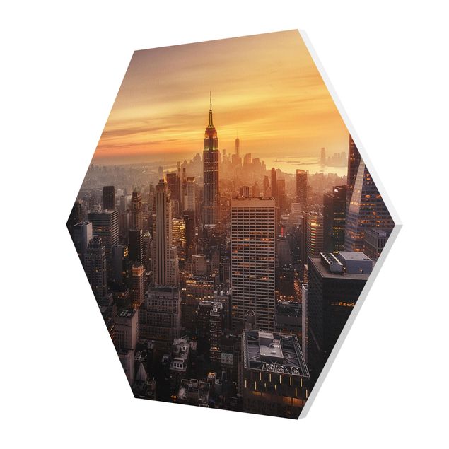 Forex hexagon - Manhattan Skyline Evening