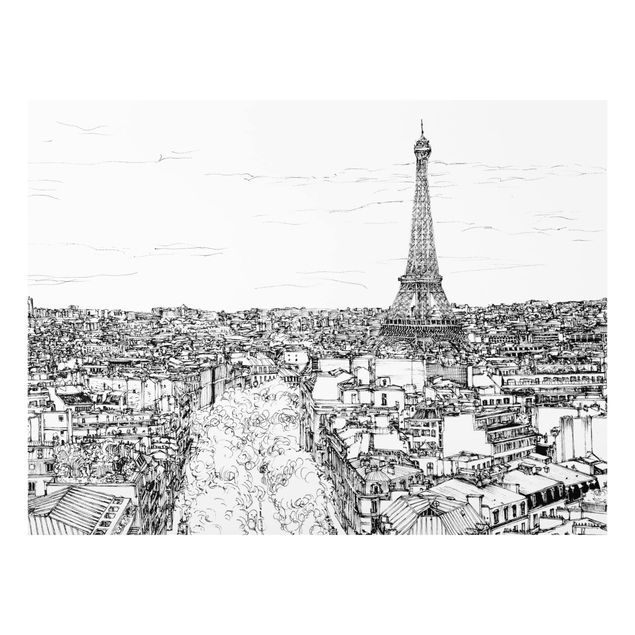 Glass Splashback - City Study - Paris - Landscape 3:4