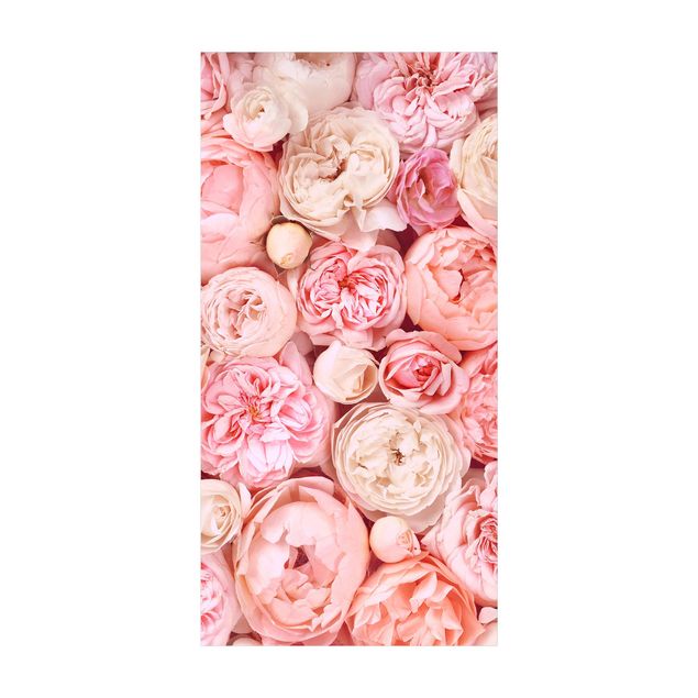 floral area rugs Roses Rosé Coral Shabby