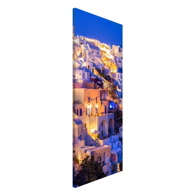 Magnetic memo board - Santorini At Night