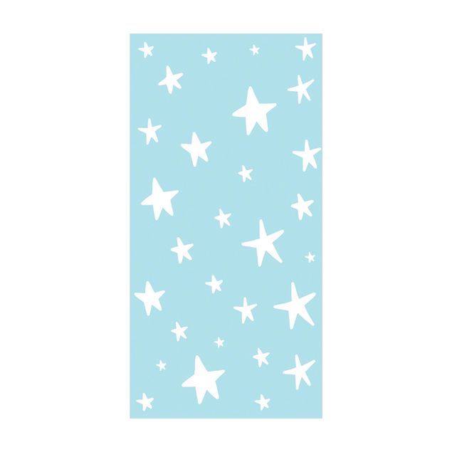 blue area rugs Drawn Big Stars Up In Blue Sky