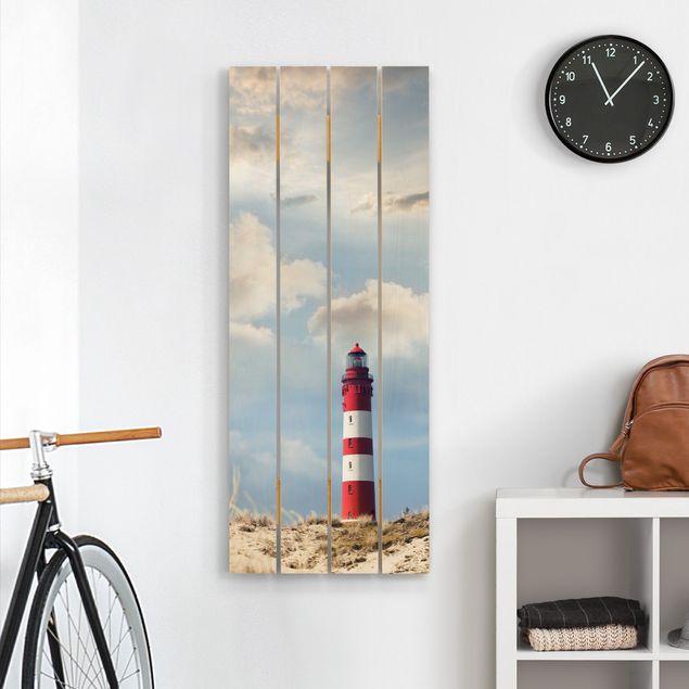 Print on wood - Lighthouse Between Dunes