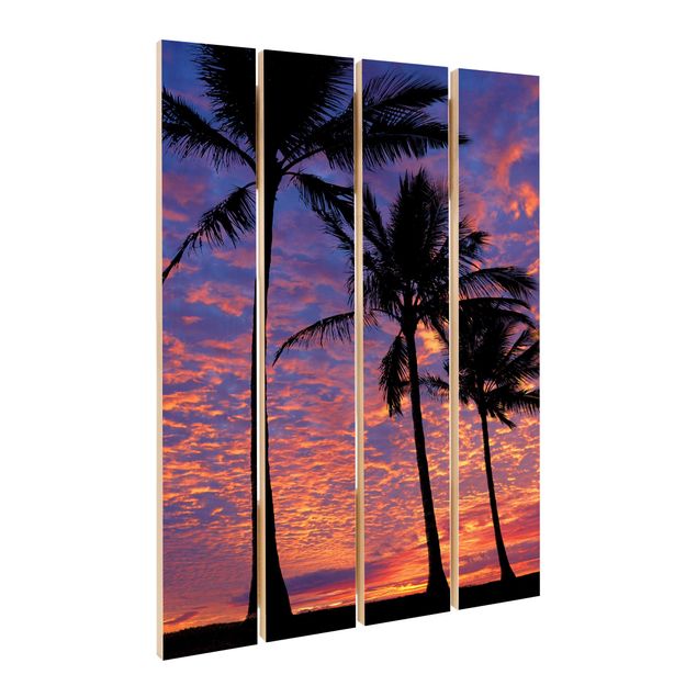 Print on wood - Palms