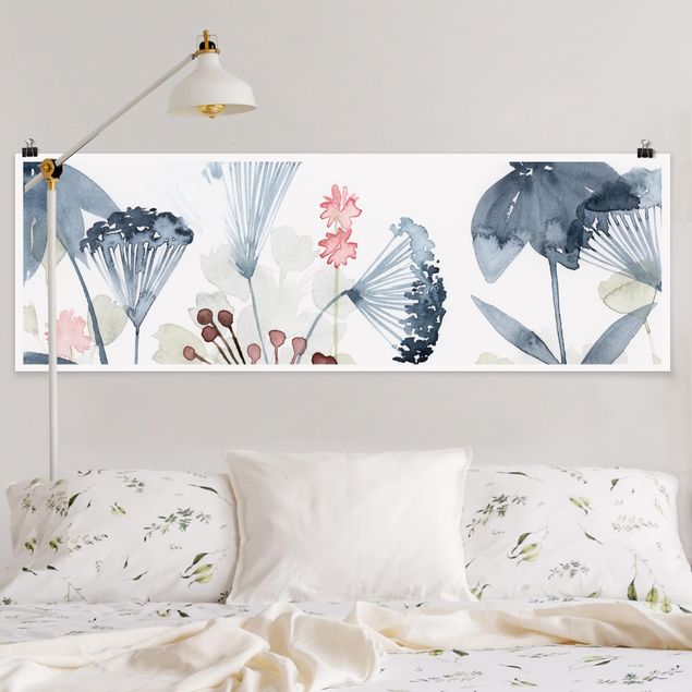 Panoramic poster flowers - Wildflower Watercolour I