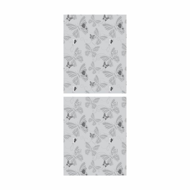 Adhesive film for furniture IKEA - Billy bookcase - Butterflies Monochrome
