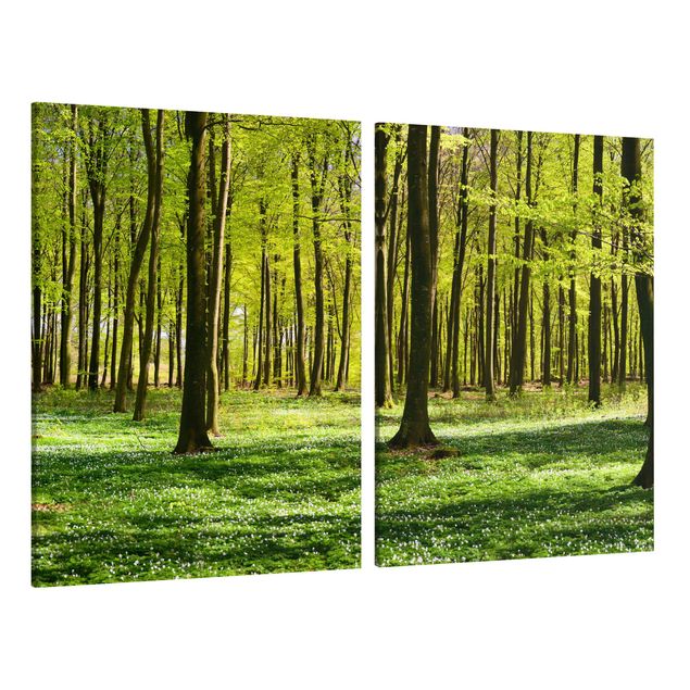Print on canvas 2 parts - Forest Meadow
