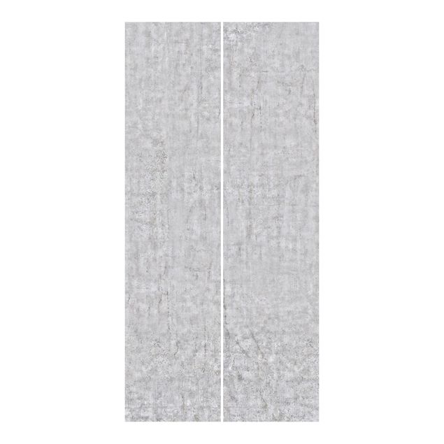Sliding panel curtains set - Concrete Ciré Wallpaper