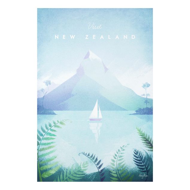 Print on forex - Travel Poster - New Zealand