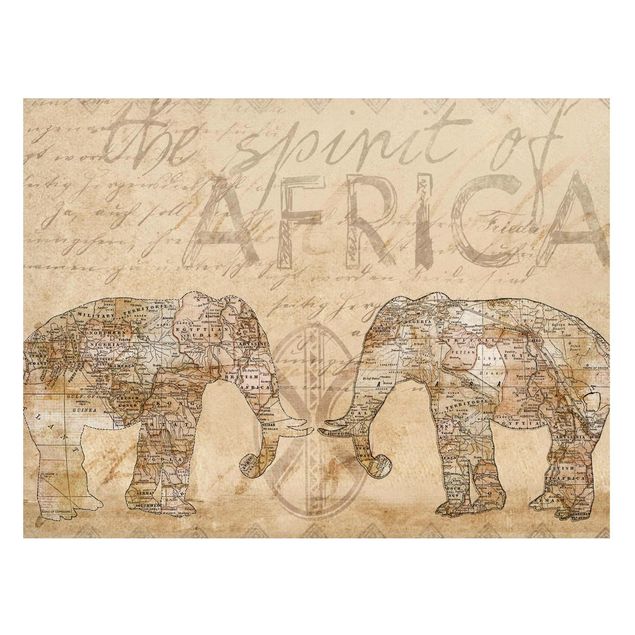Magnetic memo board - Vintage Collage - Spirit Of Africa