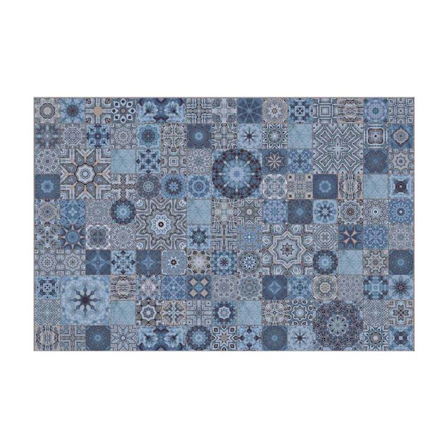 marble look rugs Art Deco Tiles Bluish Grey Marble With Golden Shimmer