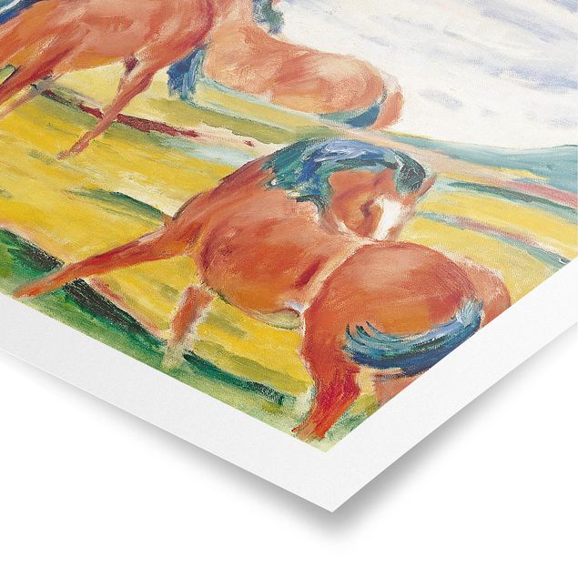 Poster - Franz Marc - Grazing Horses