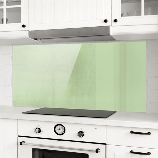 Glass splashback kitchen plain Mint
