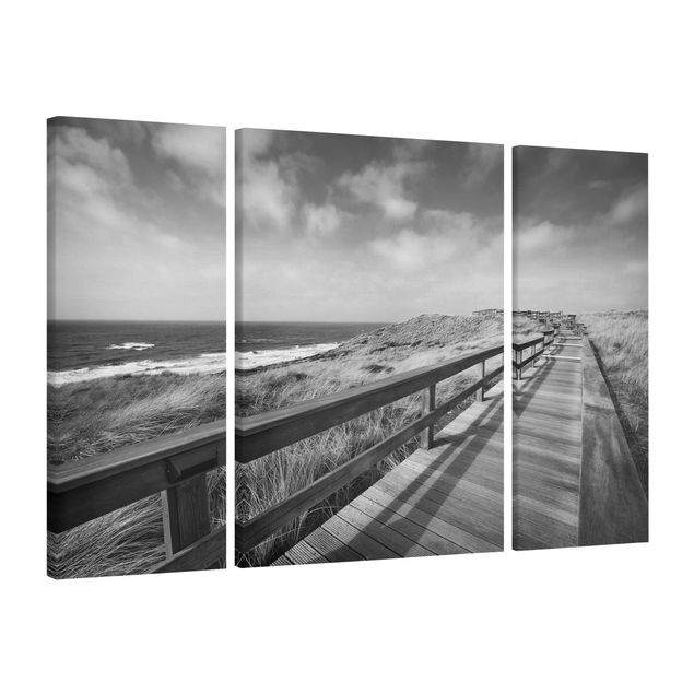 Print on canvas 3 parts - Stroll At The North Sea ll
