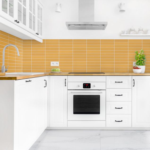 Kitchen splashback tiles Metro Tiles - Orange
