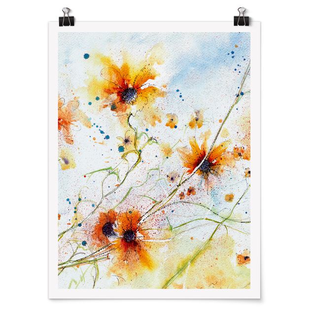 Poster - Painted Flowers