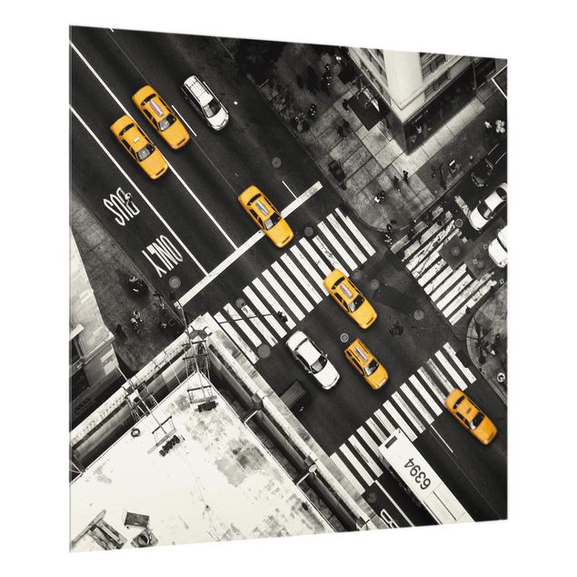 Glass Splashback - New York City Cabs - Square 1:1
