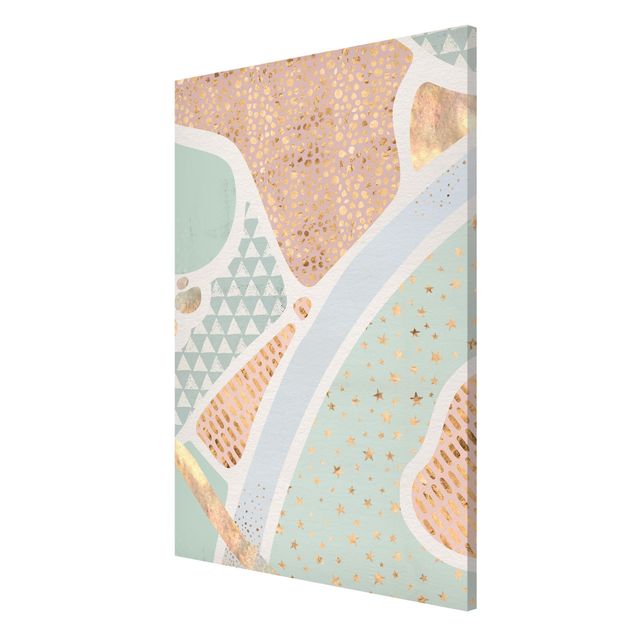 Magnetic memo board - Abstract Seascape Pastel Pattern