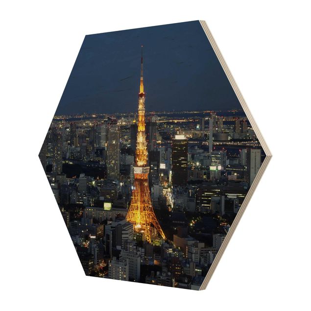Wooden hexagon - Tokyo Tower