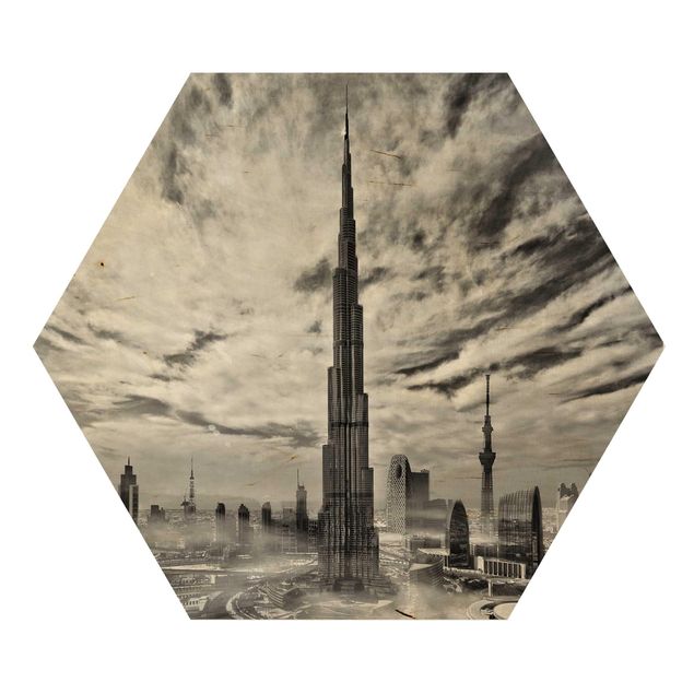 Wooden hexagon - Dubai Super Skyline