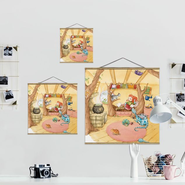 Fabric print with poster hangers - Frida Tells Of Witches Meeting