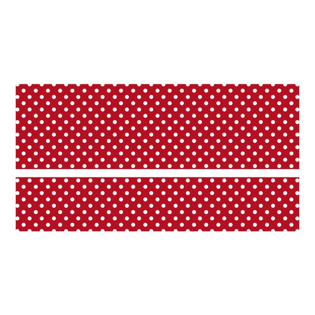 Adhesive film for furniture IKEA - Malm bed 140x200cm - No.DS92 Dot Design Girly Red