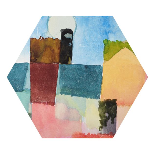 Alu-Dibond hexagon - Paul Klee - Moonrise (St. Germain)
