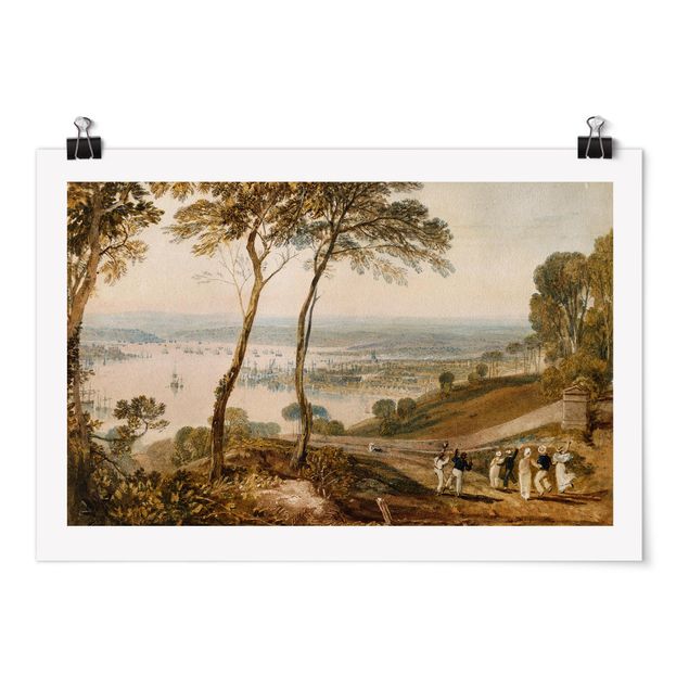 Poster - William Turner - Plymouth Dock, from near Mount Edgecumbe