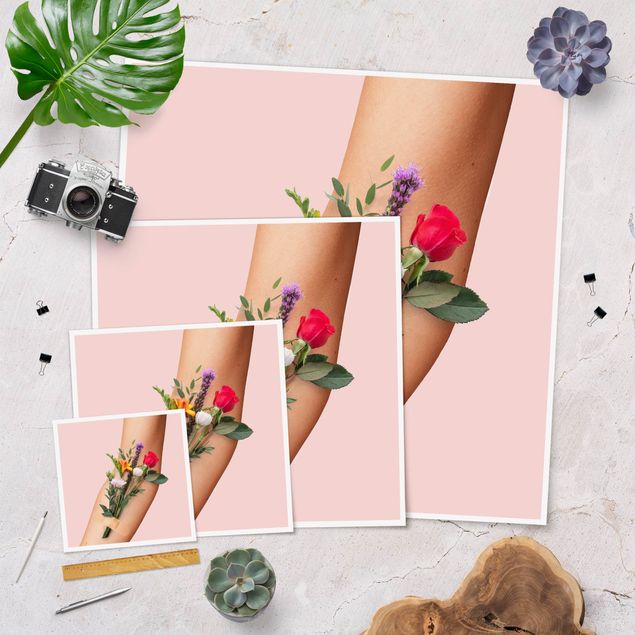 Poster - Arm With Flowers