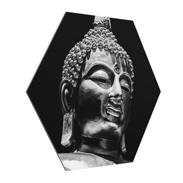 Alu-Dibond hexagon - Buddha Statue Face