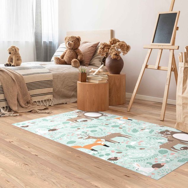 Outdoor rugs Forest-Friends-With-Forest-Animals