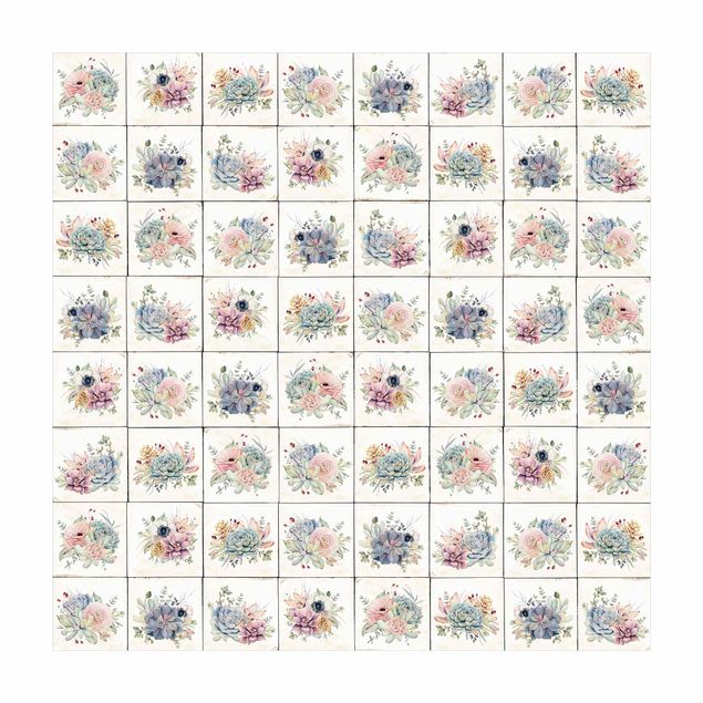 Floral rugs Watercolour Flowers Cottage