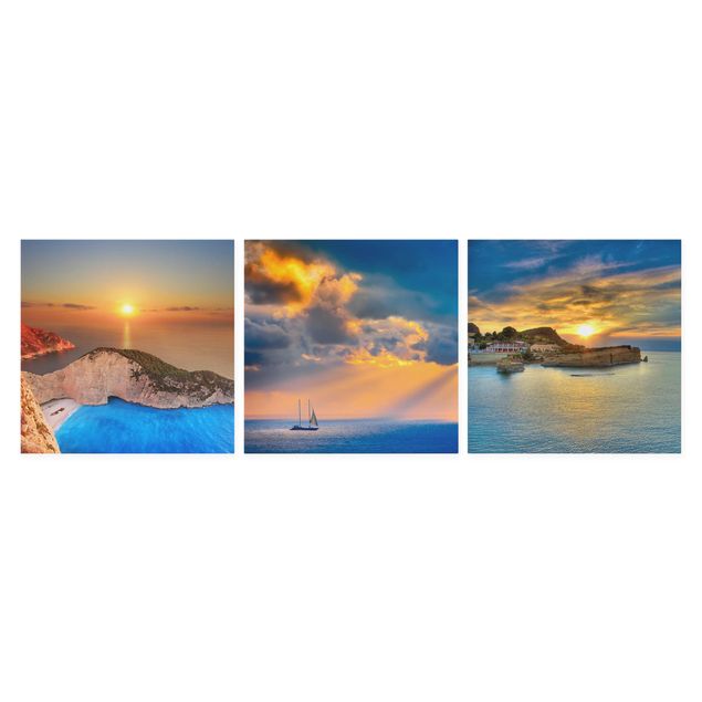 Print on canvas 3 parts - Sunsets