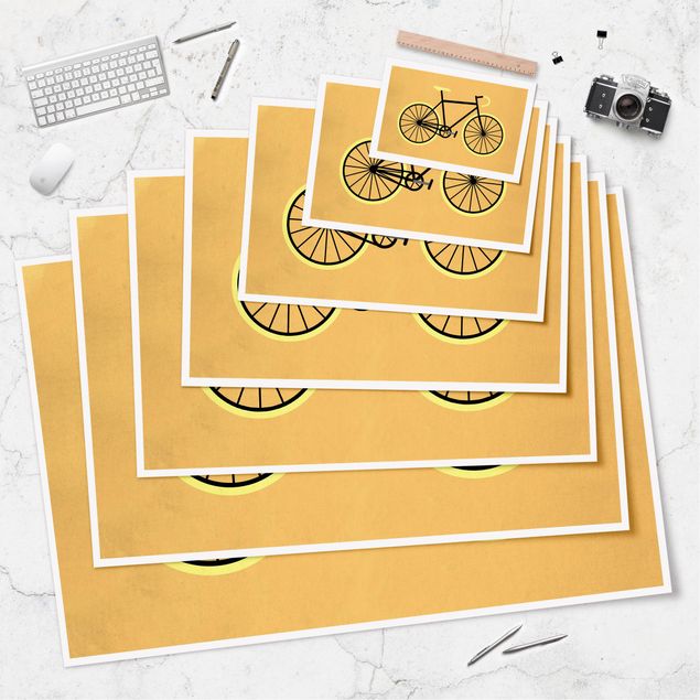 Poster - Bicycle In Yellow