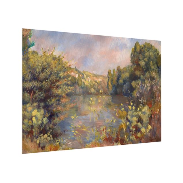 Glass splashback Auguste Renoir - Landscape With Lake