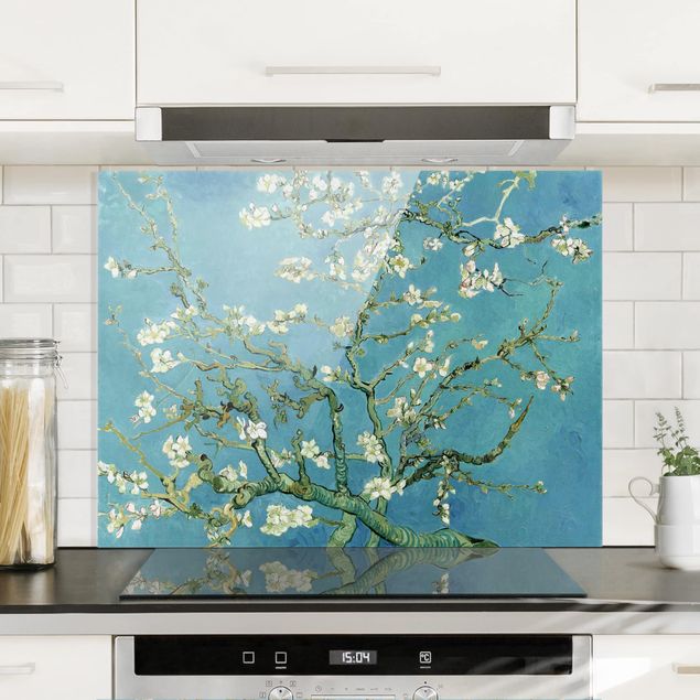 Glass splashback flower Vincent Van Gogh - Almond Blossom
