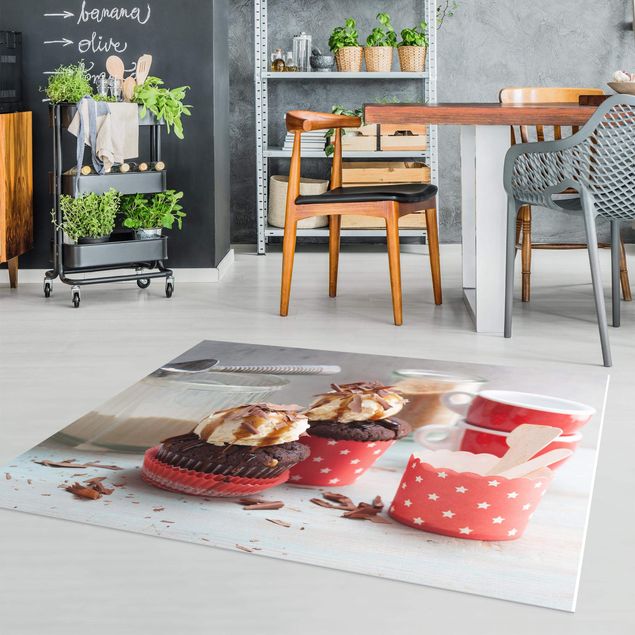 Outdoor rugs Vintage Cupcakes With Ice Cream